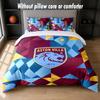 Aston Villa Football Design Bed Bedding Set 1 Duvet Cover + 2 Pillowcases Soft Breathable Household Bed Linens