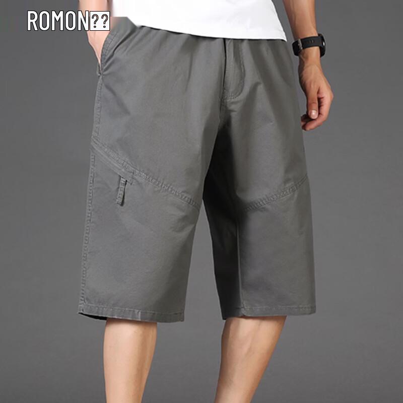 ROMON Men s Loose Fit Summer Workwear Beach Shorts 3XL