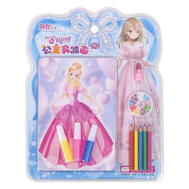 New Princess Makeup Set for Children DIY Handpainted Graffiti Watercolor Painting Creative Girl