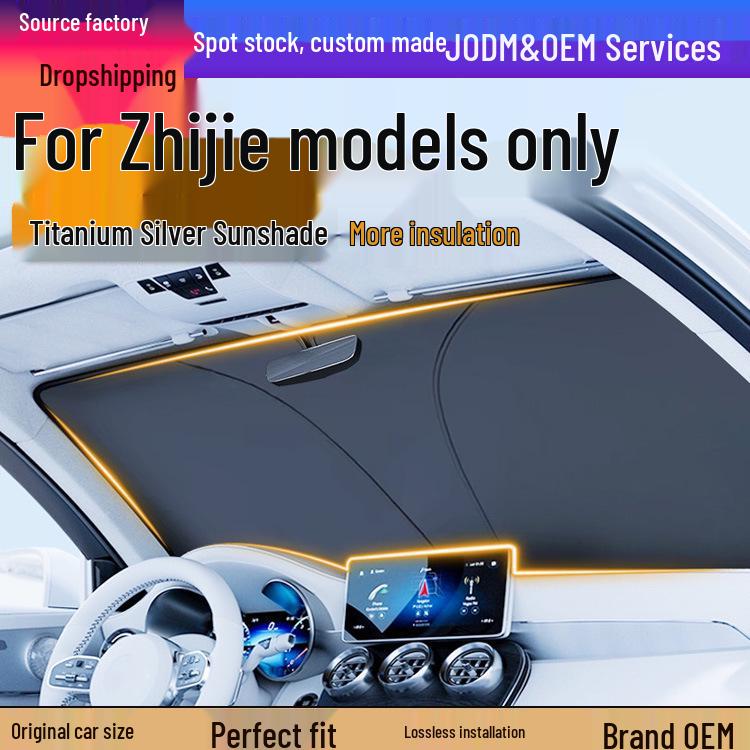 

Zhijie R7/S7 Car Sunshade: Front Windshield Heat Insulation Sun Protection Umbrella Cover Zhijie R7 Titanium Silver Heat Insulation Shade