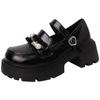 British style bow pearl Mary Jane shoes women's autumn fashion retro platform heightening thick heel high heel single shoes tide