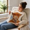 50cm abstract cow-shaped throw pillow
