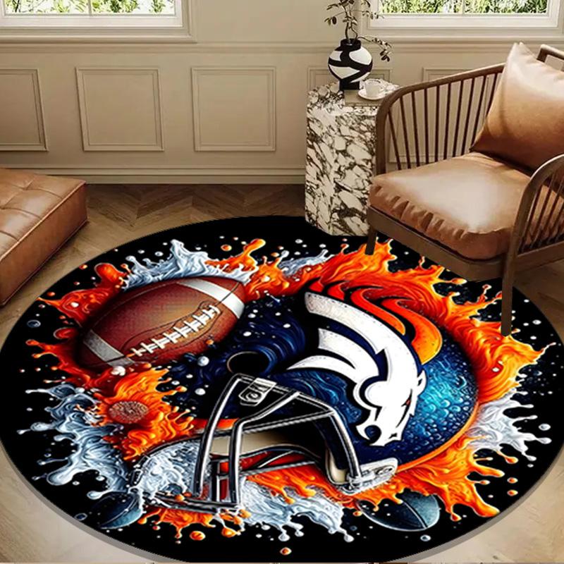 Denver Broncos  Round Mat, Anti-slip Circle Carpet Chair Rug For livingroom,Bedroom, Doormat Home Decor Gift Christmas Gifts