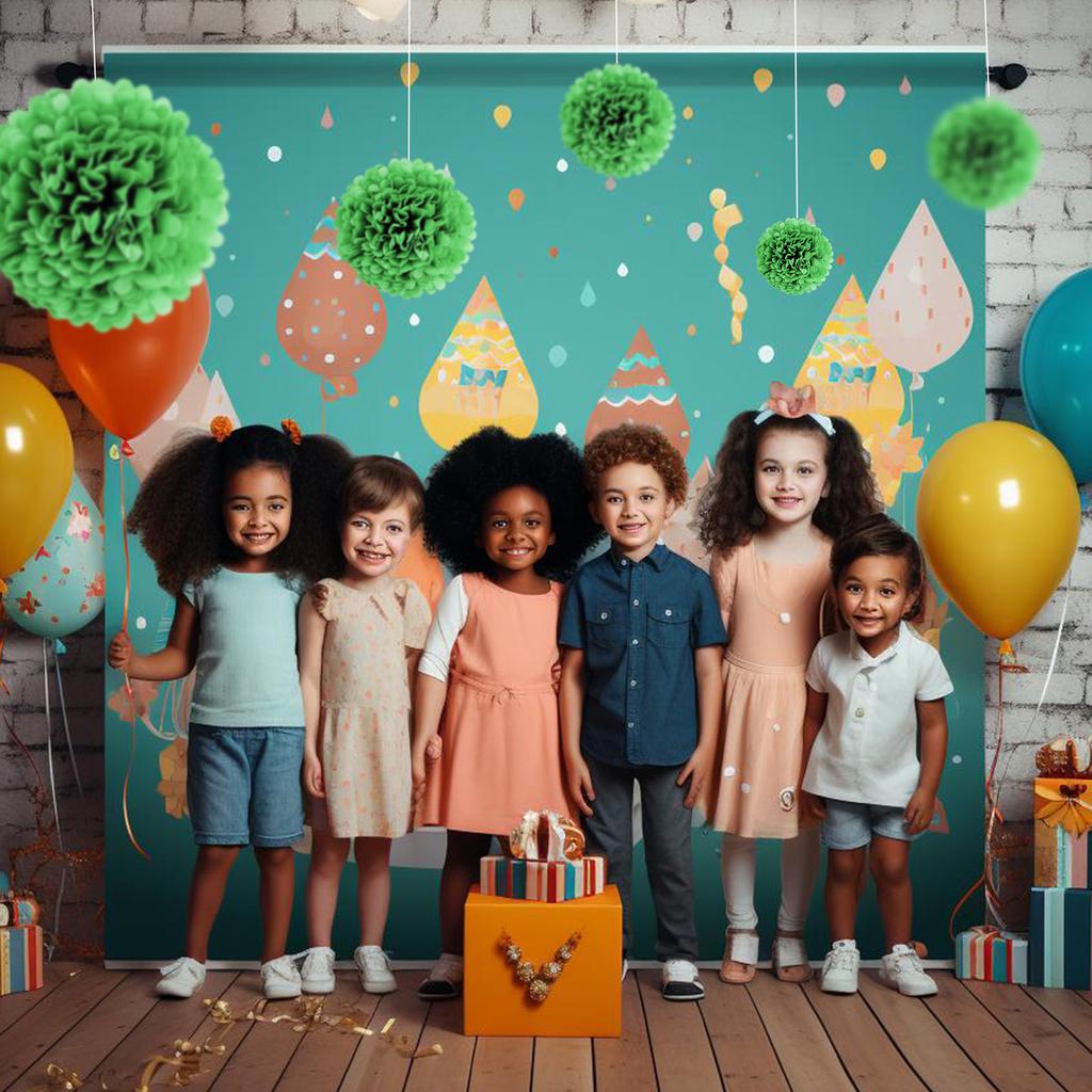 1pcs Set 7.8inch Green Paper For Birthday Party Hanging Flowers Pom Pom Paper Flower Balls Paper Pom Pom Paper Balls