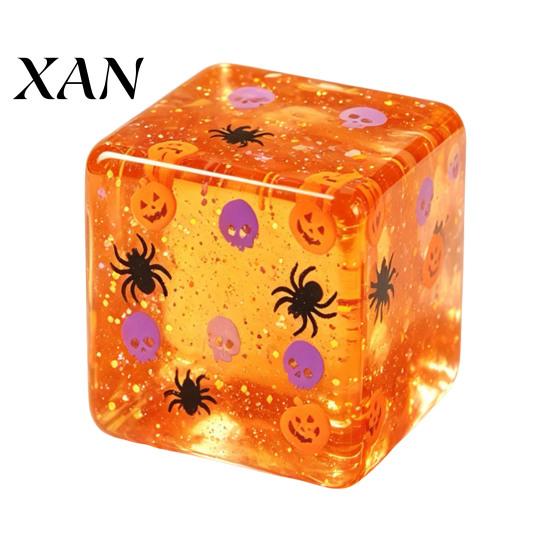 Cube Squeeze Toys Halloween Stress Sensory Toy, Toy with Pumpkin Skull Slow Rebound Spider Pattern, Clear Anxiety Relief Party Favors