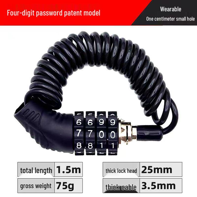 Universal Electric Vehicle Helmet Lock with Key Hook for Motorcycle Safety