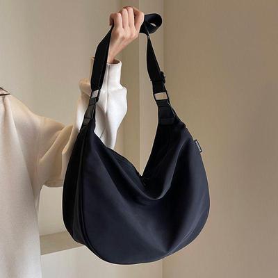Waterproof Oxford Cloth Large Capacity Dumpling Messenger Bag - Versatile Casual Sports Style Shoulder Bag for Women