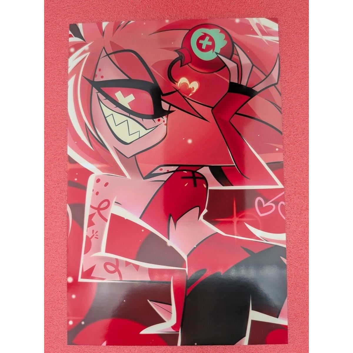 Used Hazbin Hotel Postcard Cherry Bomb