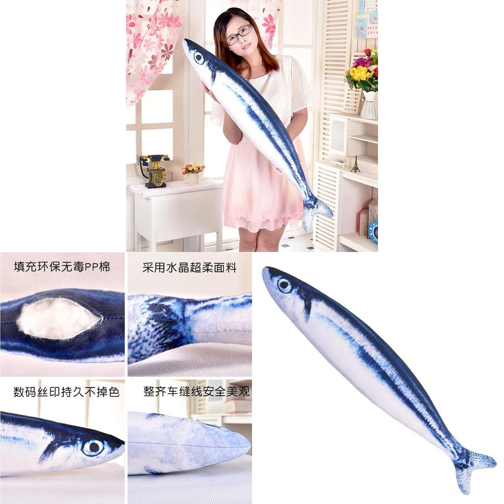 Fisch Kuscheltier Kissen Sardine Weiches Stofftier Für Kinder Und Jugendliche