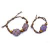 Crystal Holder Bracelet Adjustable Rope Bracelet Cord Handmade Woven Netted Cage