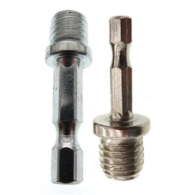 1-4PCS Hexagon Connecting Rod Adapter 1/4(6mm) M10/M14 Screw Thread Connecting Rod Angle Polishing Grinder Connect Converter