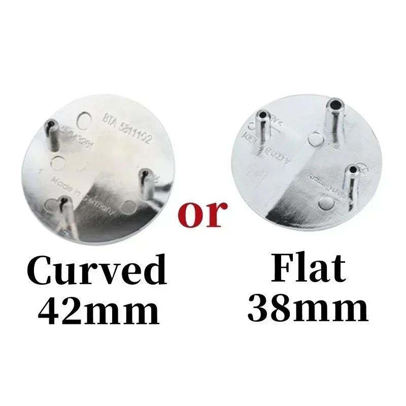 HGQ5 Car Front Engine Hood Emblem 42mm-Curved 38mm-Flat ABS Badge for Mercedes Benz C Class E Class C200 E260 E300L S400L Label