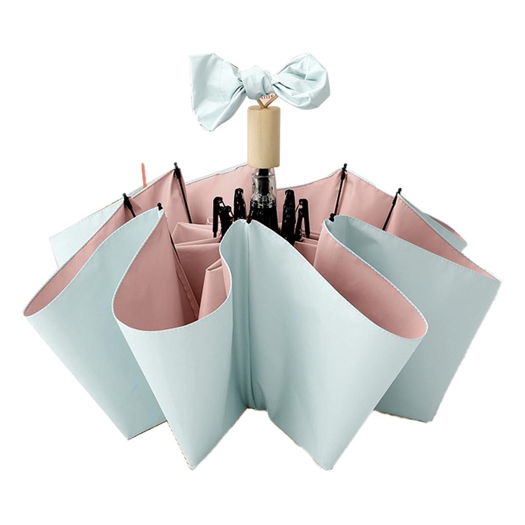 Reseparaply Glassfärg Sol Regnskydd UV-skydd Fällbart Bärbart Paraply för Män