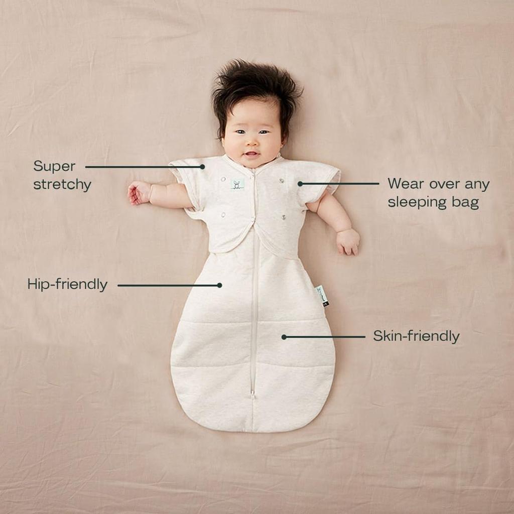 Ergo Pouch für das ganze Jahr Haferflocken Größen [ergoPouch] Pucktücher, [Butterfly Cardi] Melange, 2-6M