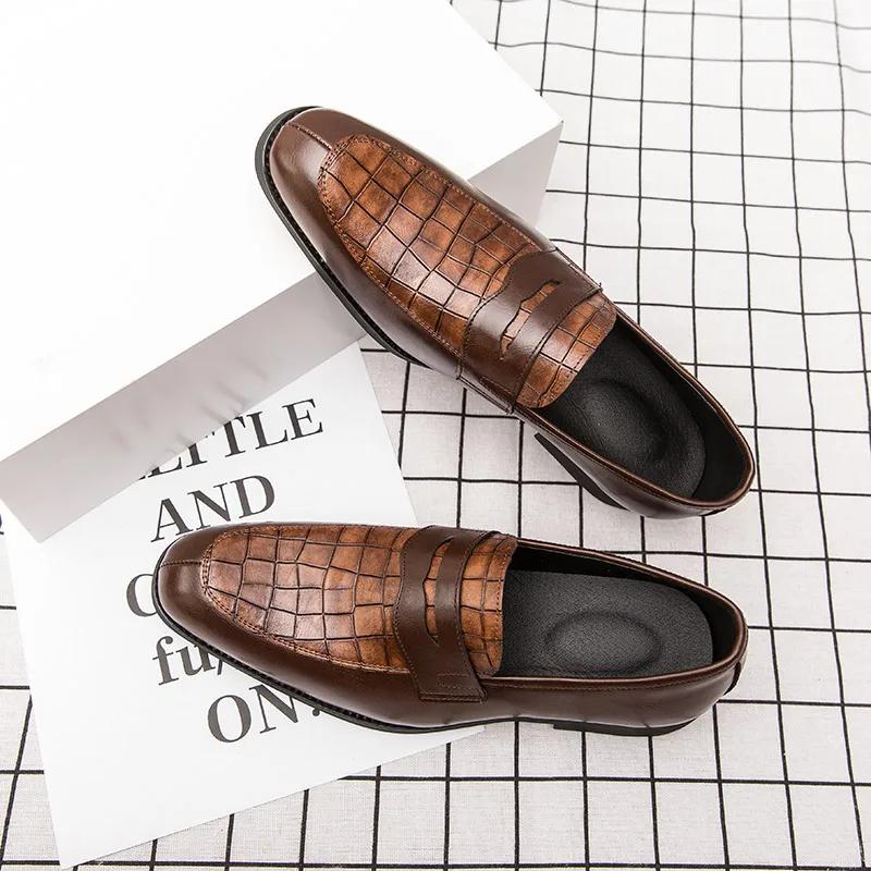 Big Size 38-48 Men's Casual Leather Shoes Fashion Elegant Male Office Footwear for Party Wedding Luxury Men Formal Shoes Male