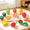 Kids' Wooden Fruit Cutting Toy Set - Educational Role-Play Kitchen Bucket