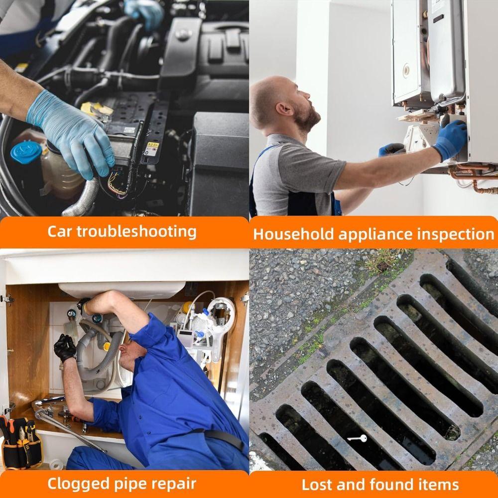 with 8 Adjust LED Lights Inspection Camera IP67 Semi-Rigid Cable Drain Camera Endoscope  Car Repair