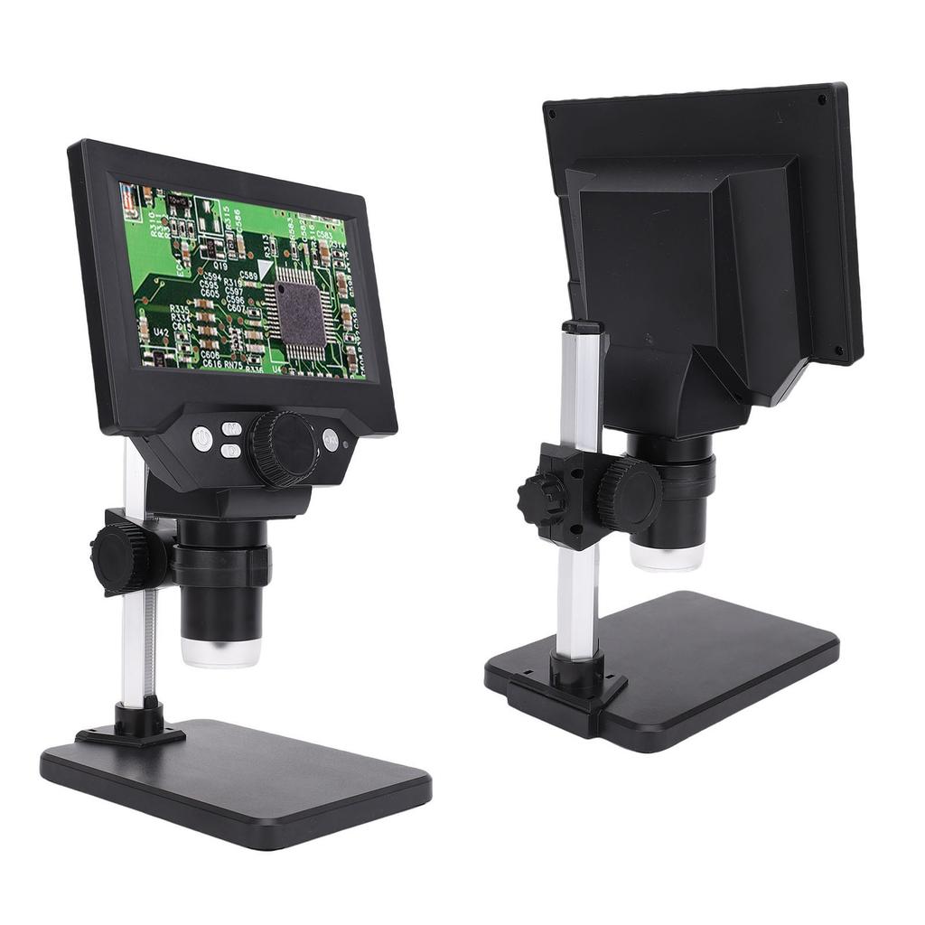 Digital Electronic Microscope 5.5 Inch Screen 1080P HD 1000X Magnification Coin Magnifier with 8 LED Lights for Windows