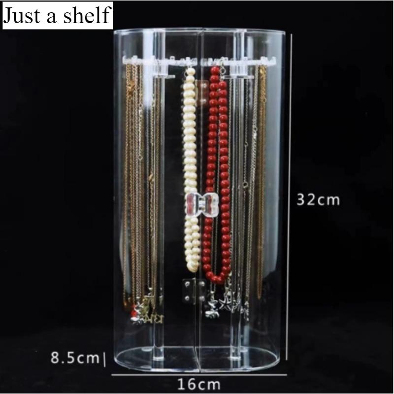 

1 шт. Прозрачный органайзер для украшений Пылезащитная подставка для демонстрации ожерелий, браслетов, часов Домашний кейс для хранения украшений
