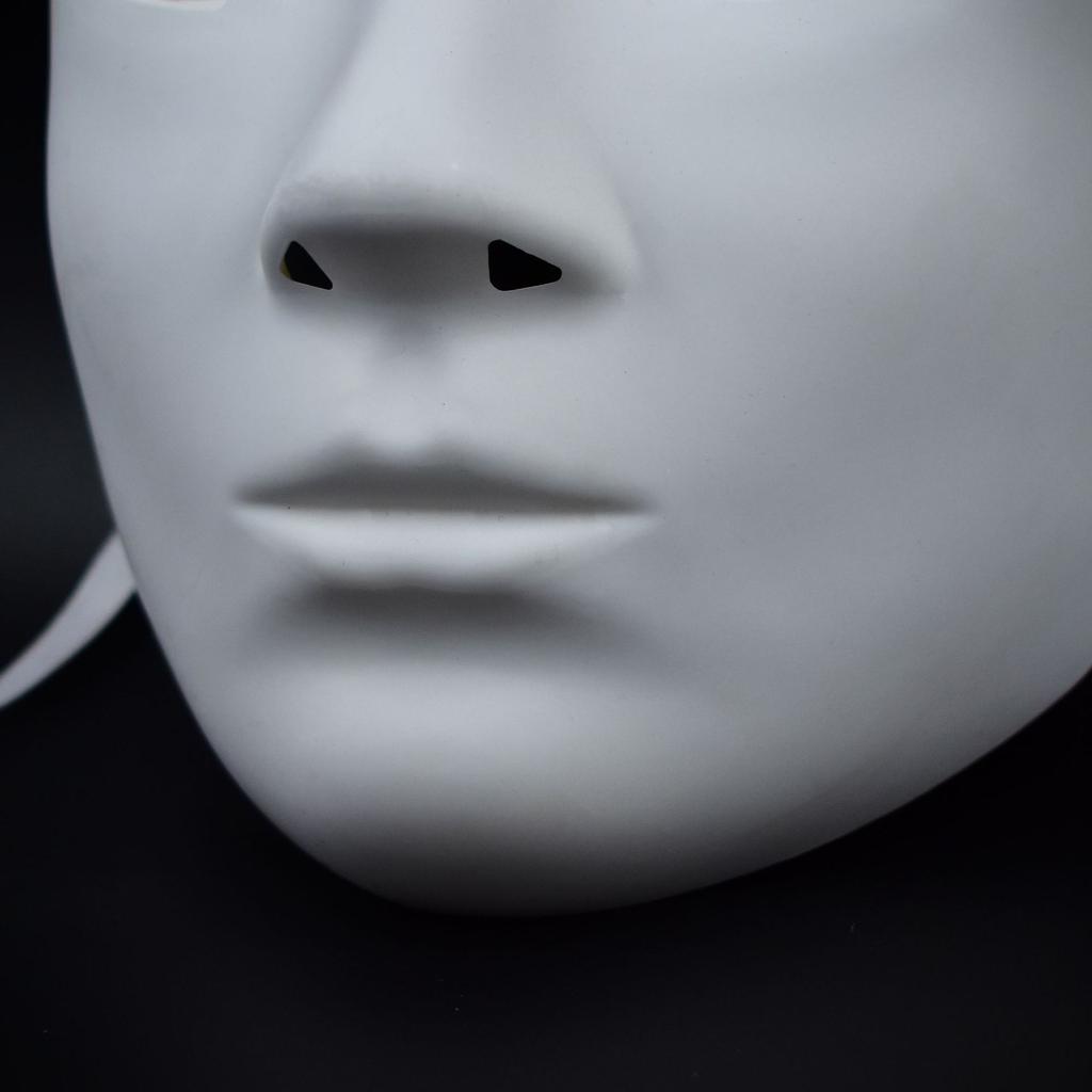 DIY Blank Face Mask Cosplay White Hand-Painted Doodle Thicken Plastic Masks Carnival Masquerade Halloween Party Costumes Props