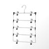 6-Layer Adjustable Foldable Metal Hanger with Clips for Skirts and Pants