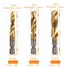 STONEGO 1PC/6PCS High-speed Steel Composite Taps Titanium-plated Spiral Machine-use Open Hole Tapping Chamfering Integrated Taps
