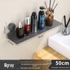 Creamy White Aluminum Bathroom Mirror & Vanity Storage Rack
