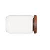 ZISIZ Wooden Lid Glass Storage Jar