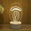 3D Acrylic USB Night Light String Christmas New Year Home Decoration Children's Gift Holiday Warm Smart Lamp Bedside