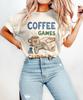 Comfort Colors Coffee Games Cuddles T-Shirts, Gamer T-shirt, Cozy Gift, Dog Gamer, Shiba Inu Gaming, Video Game TShirt, Cozy Gaming Shirt