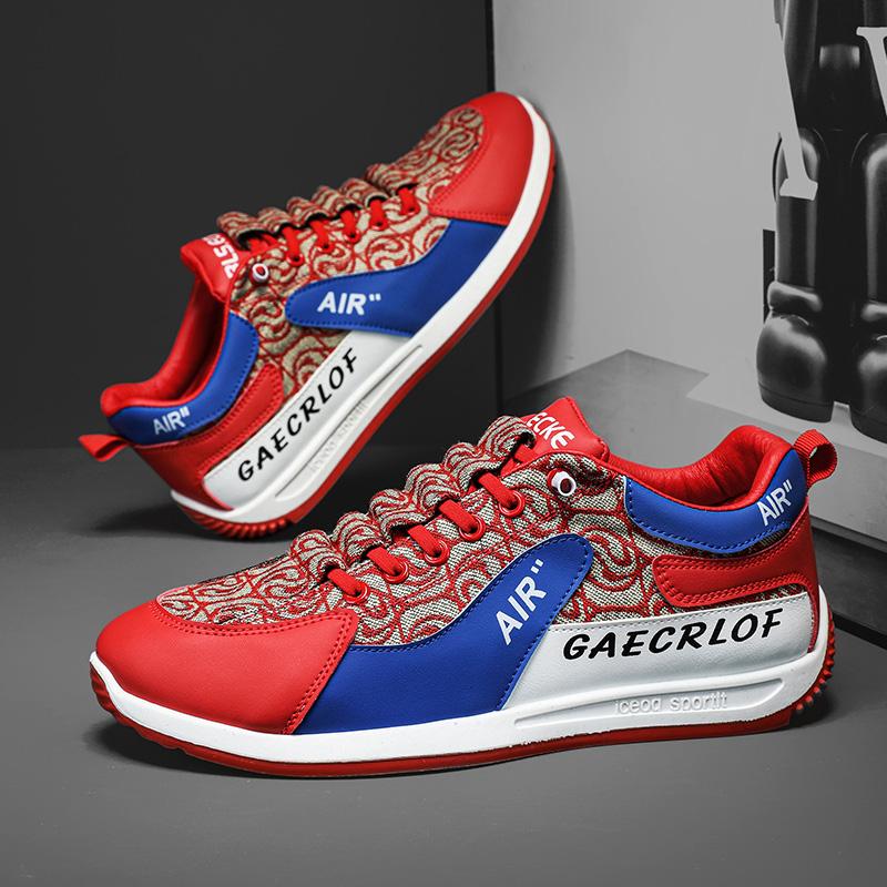 

2024 Forrest gump breathable men s summer style shoes men s fashion leisure net light soft bottom surface men sports shoes 44 червоний