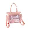 Anime Girl Student Shoulder Bag With Transparent Material For Casual Outings