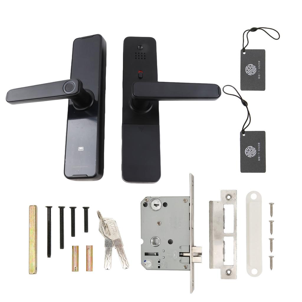 Keyless Entry   Double Lock Cylinder IC Card Fingerprint Password Mechanical Key Mobile APP Unlocking Smart