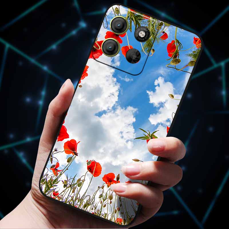 For Moto G15 4G Case Painted Cats Soft Silicone Lovely Back Case for Motorola Moto G15 Power G 15 Phone Cover MotoG15 etui Funda