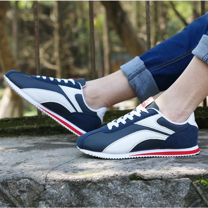 Venkovní Nové Běžecké Boty Ležérní Sportovní Boty Pohodlné Jaro Léto pro Muže Jogging Chůze Módní Klasický Styl Modrá