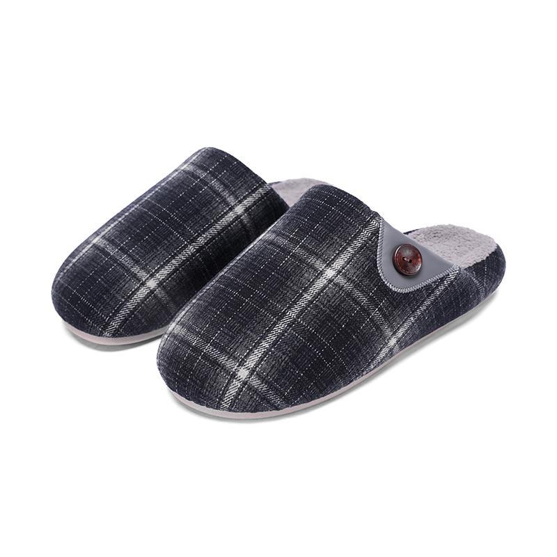 Men Warm Winter Cotton Shoes Women Warm Fur Home Slippers EVA Non-Slip Plush Slippers Indoor Couple Thick Sole Footwear Slides