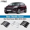 Capac Mâner Ușă Pentru Ford Focus MK4 - Accesorii Auto Fibra de Carbon Crom Argintiu Negru Lucios