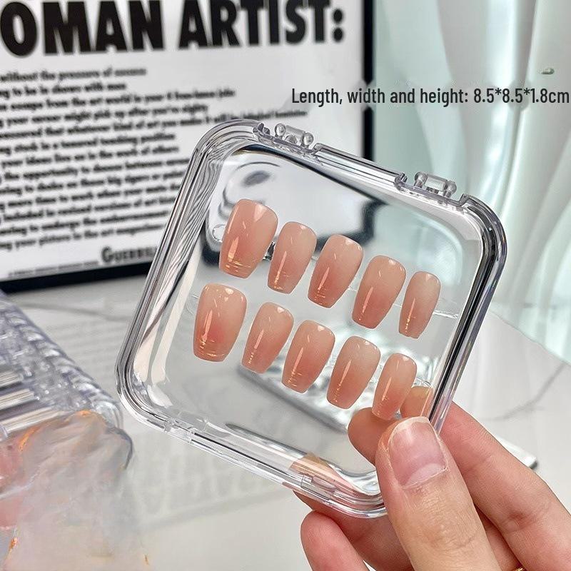 Acrylic Transparent Dust-Proof Rectangular Nail Storage Box