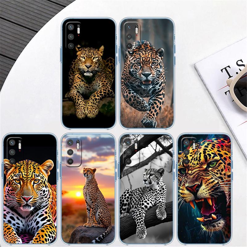 RA16 Leopard Transparent Phone Case for LG K22 K30 K40 K40S K41 K42 K50 K50S K51 K51S K52 K61 K62 K71 K92 Q60 Q61 V40 V50 V60
