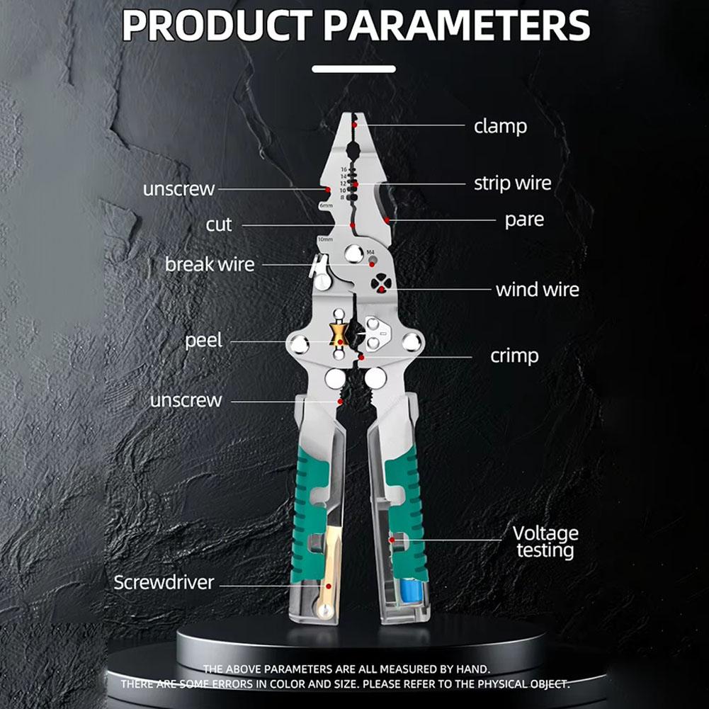 Multi-tool Pliers Electrician Dedicated Wire stripping Peeling Wiring Crimping Tools Tough Built Hand Tools With Electrical Test