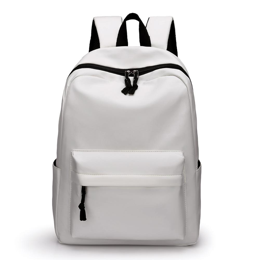 

Large capacity backpack lightweight versatile backpack simple solid color schoolbag backpack student bag