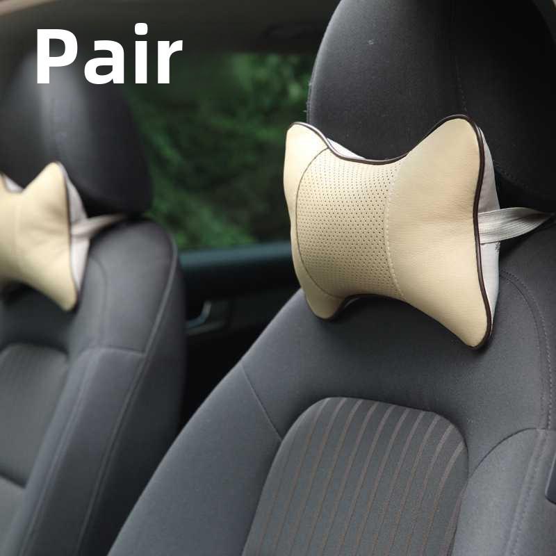 Univerzální kožený polštářek na podporu krku do auta pro všechna roční období