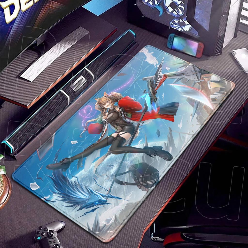 XXL HD Anime girl Arknights Endfield Gilberta Game Mouse Pad Non-slip Rubber Gamer Computer Desk mat Laptop Office Large carpet