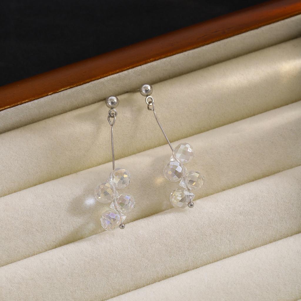 Sleek and Shimmering: Transparent Water Drop Earrings for Everyday Wear
