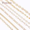 Multi-types 14K Gold Plated Metal Chain Roll For Jewelry Making,Handmade DIY  Necklace Cable Chain Spool,Supplies For Jewelry
