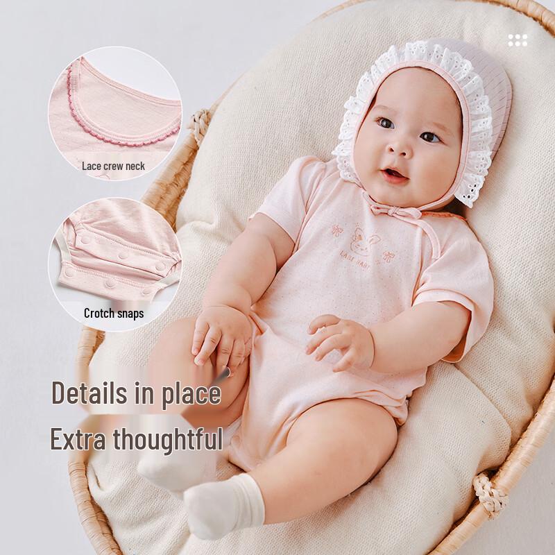 Lapi Baby Girl's Summer Short Sleeve Romper