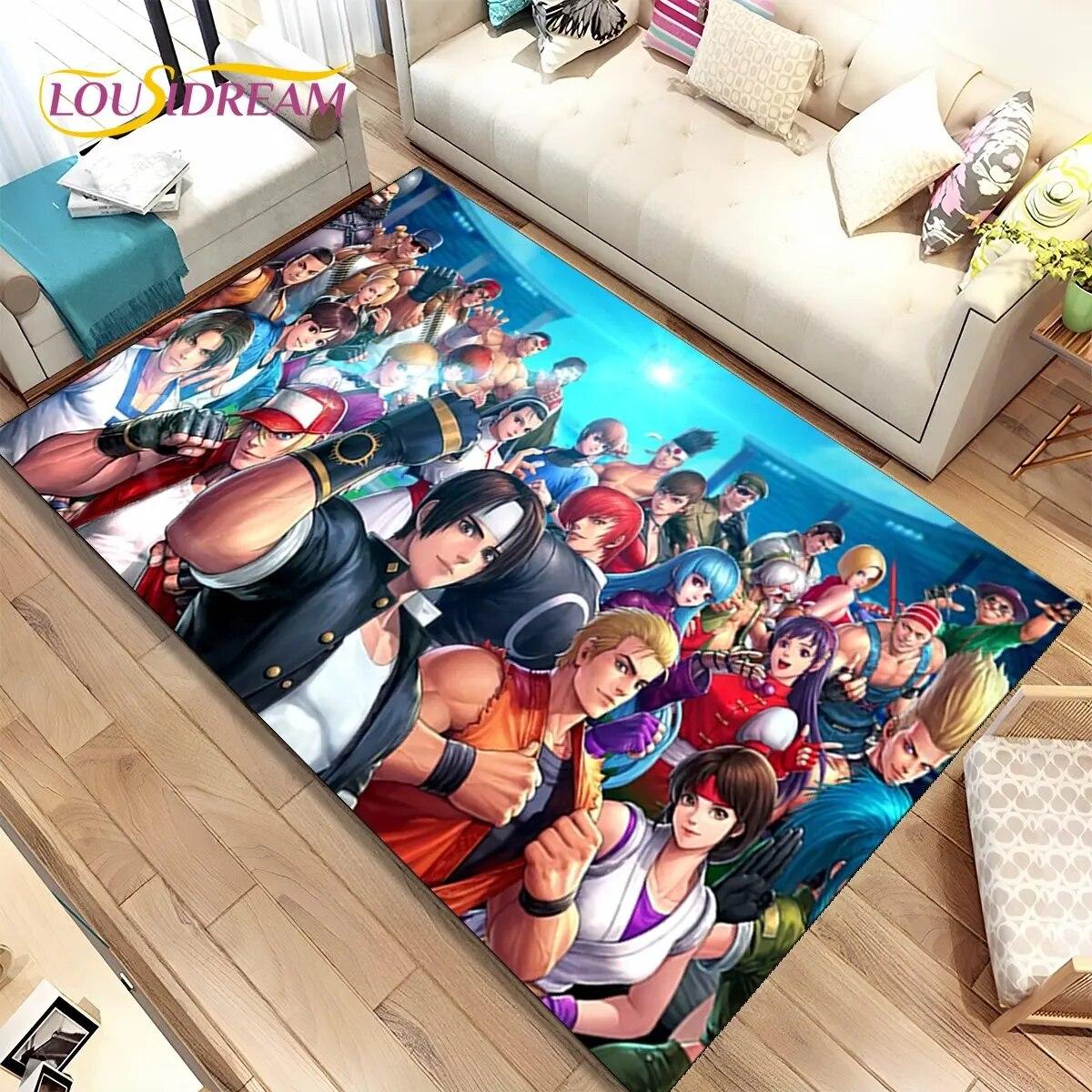 

3D King of Fighters Ретро-ігровий килимок для геймерів, килимок для дому, вітальні, спальні, дивана, килимок для дверей, дитячий нековзний килимок 40x60cm(15x23in)