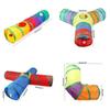 Colorful Rainbow Cat Tunnel Interactive Collapsible Pet Toy For Endless Fun