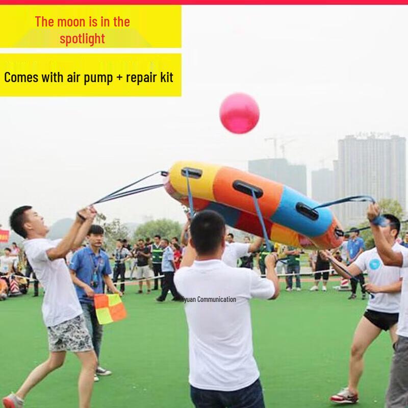 JEEANLEAN 10-Player Outdoor Team Building Bumpy Ball & Rope Game