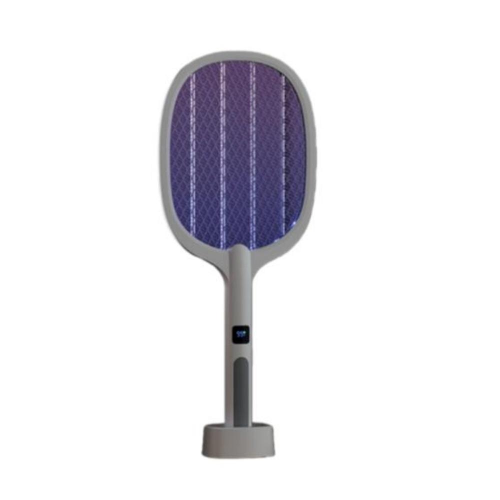 Handheld USB Rechargeable 2-in-1 Electric Mosquito Racket & Fly Swatter with Automatic Mosquito Trap Light and Night Light